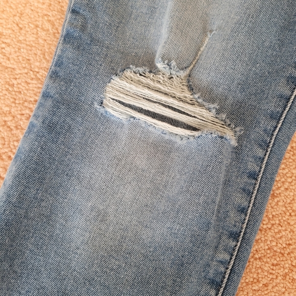 LUCKY BRAND Button Fly High Rise Skinny Bridgette Distress Raw Fray Hem Jeans - Picture 4 of 8